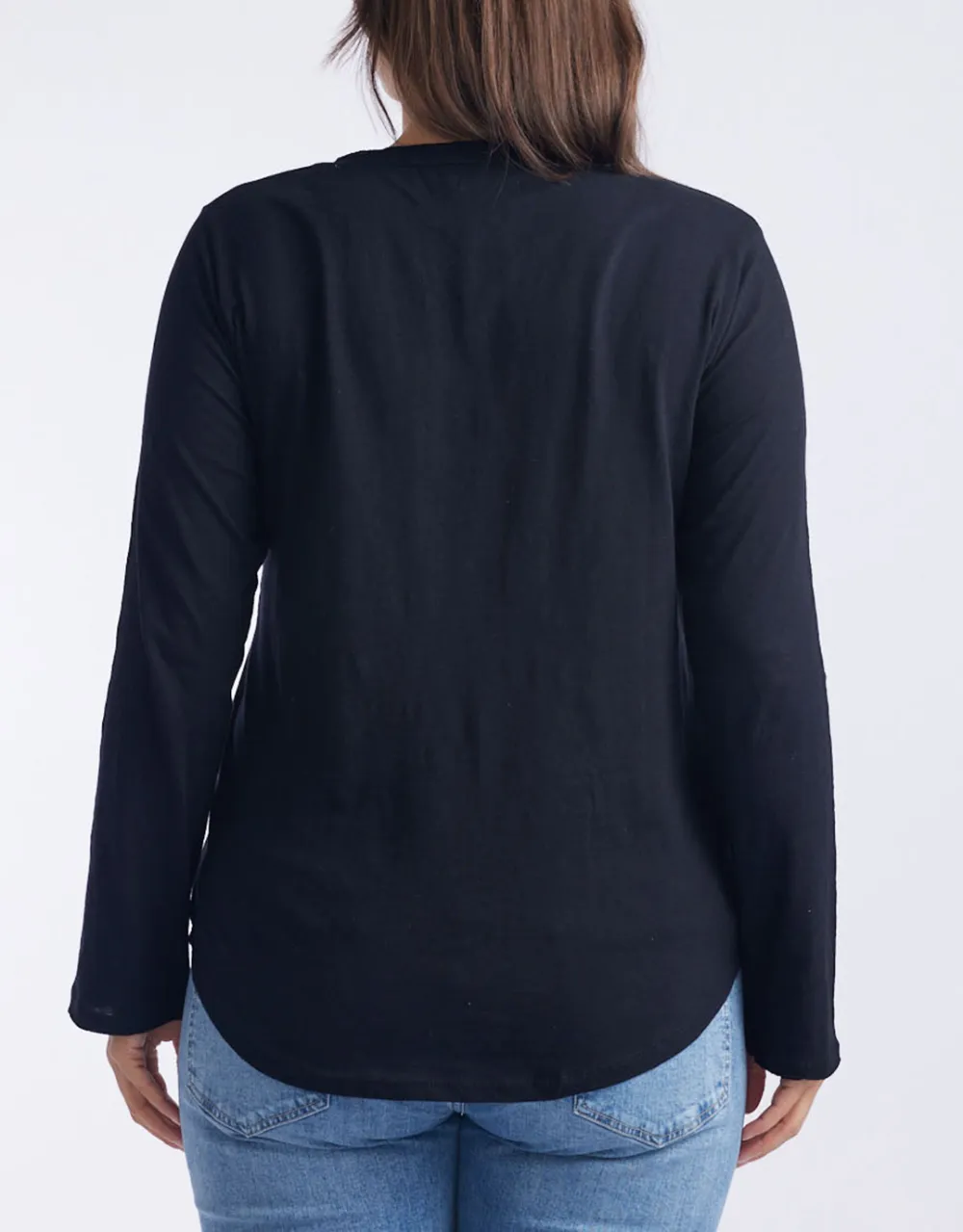 Original V-Neck Long Sleeve T-Shirt - Navy