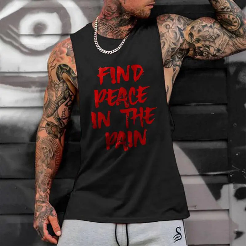 Find Peace In The Pain Printed Vest