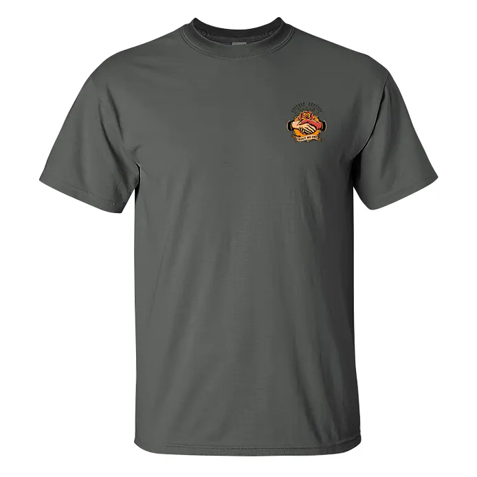 Trust No One Handshake Print Short-sleeved T-shirt
