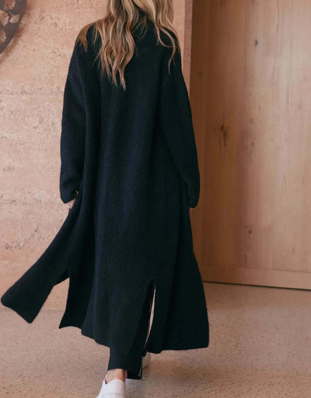 Manhattan Longline Cardigan - Black