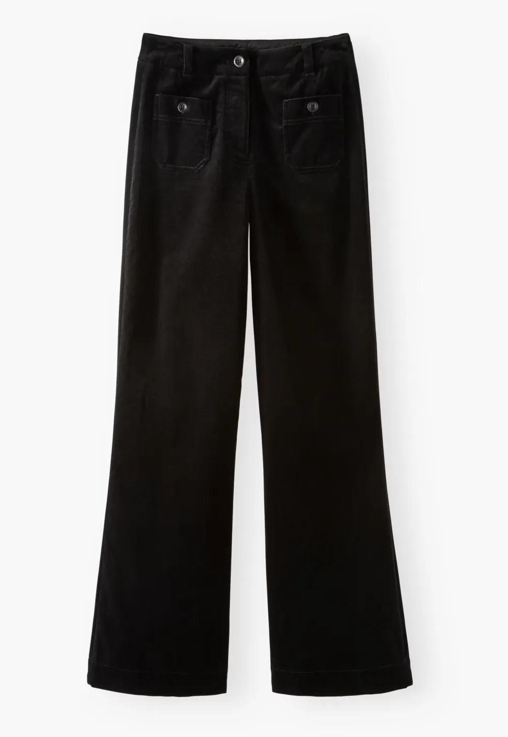 Velvet wide-leg trousers
Cotton velvet