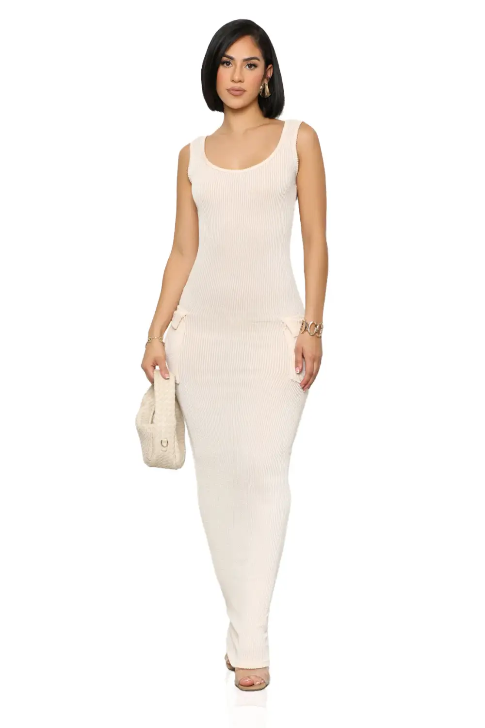 Rest N' Play Ribbed Dress (Cream)