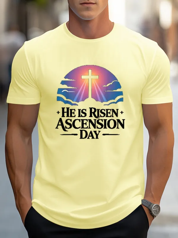 Men'S He Is Risen Ascension Day T-Shirt