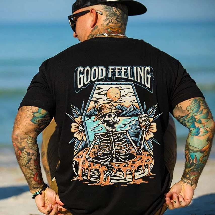 Good Feeling Printed Men's T-shirt
