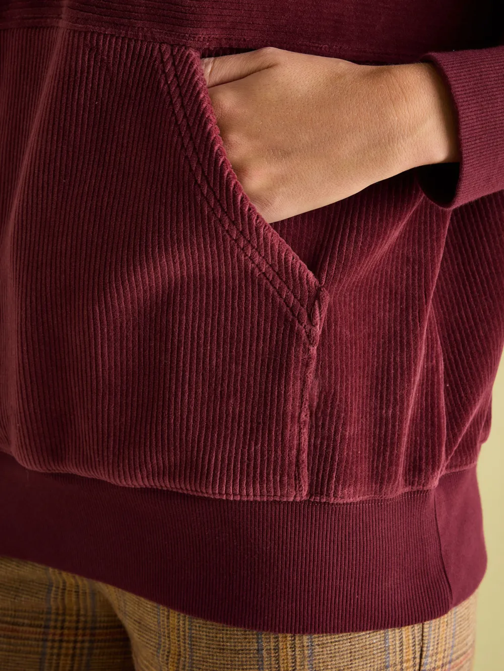 Renee Burgundy Corduroy Sweatshirt