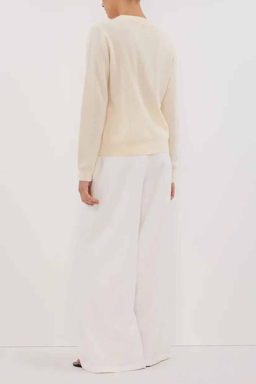 INDY CREAM CASHMERE KNIT JUMPER