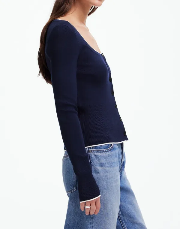 The Signature Knit Scoopneck Cardigan