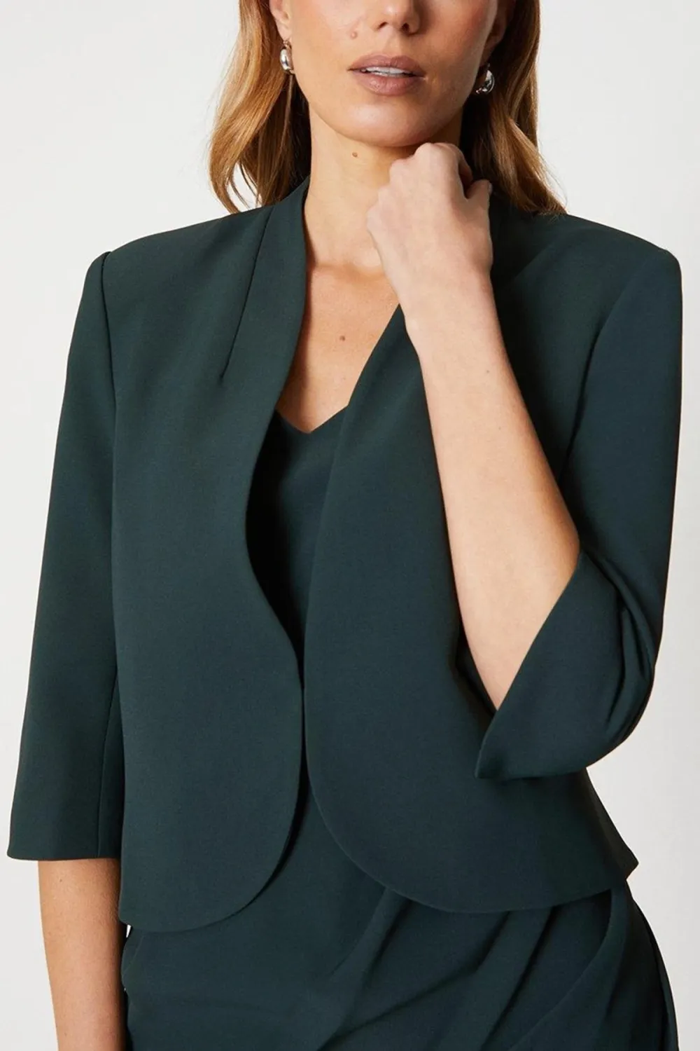 3/4 Sleeve Structured Jacket