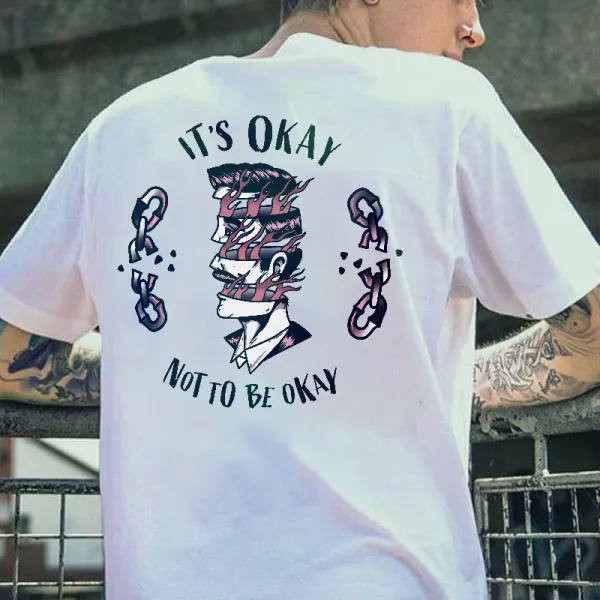 It’s Okay Not To Be Okay Broken Man Print T-shirt