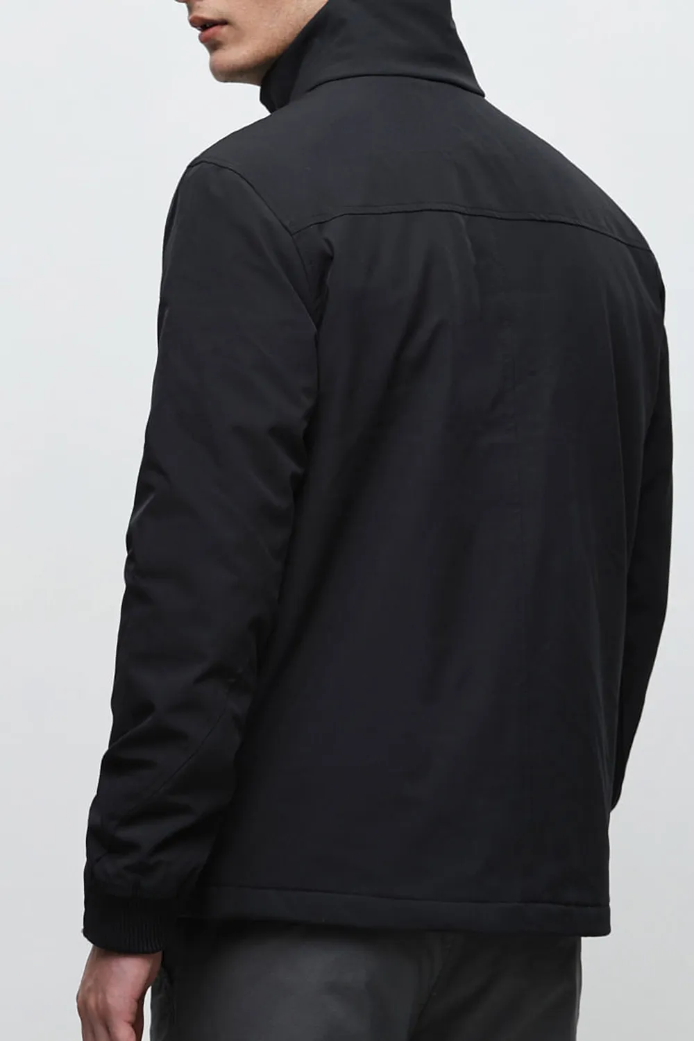 Black High Neck Padded Jacket