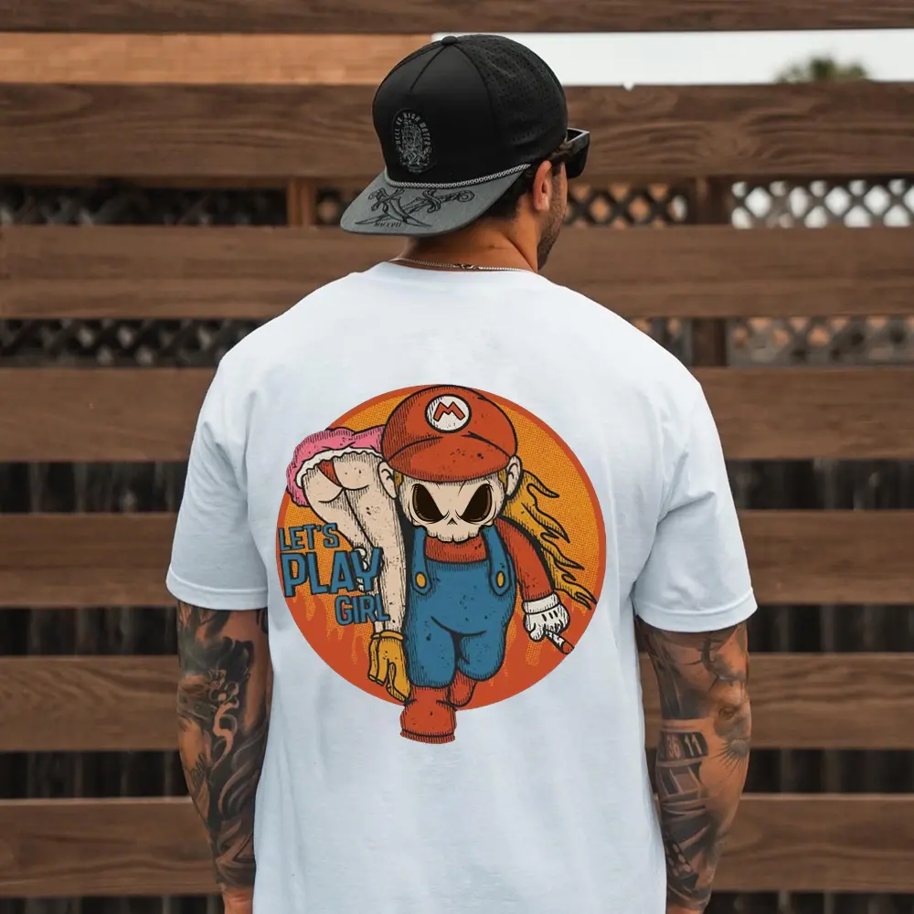 Let's Play Girl Printed Men's T-shirt