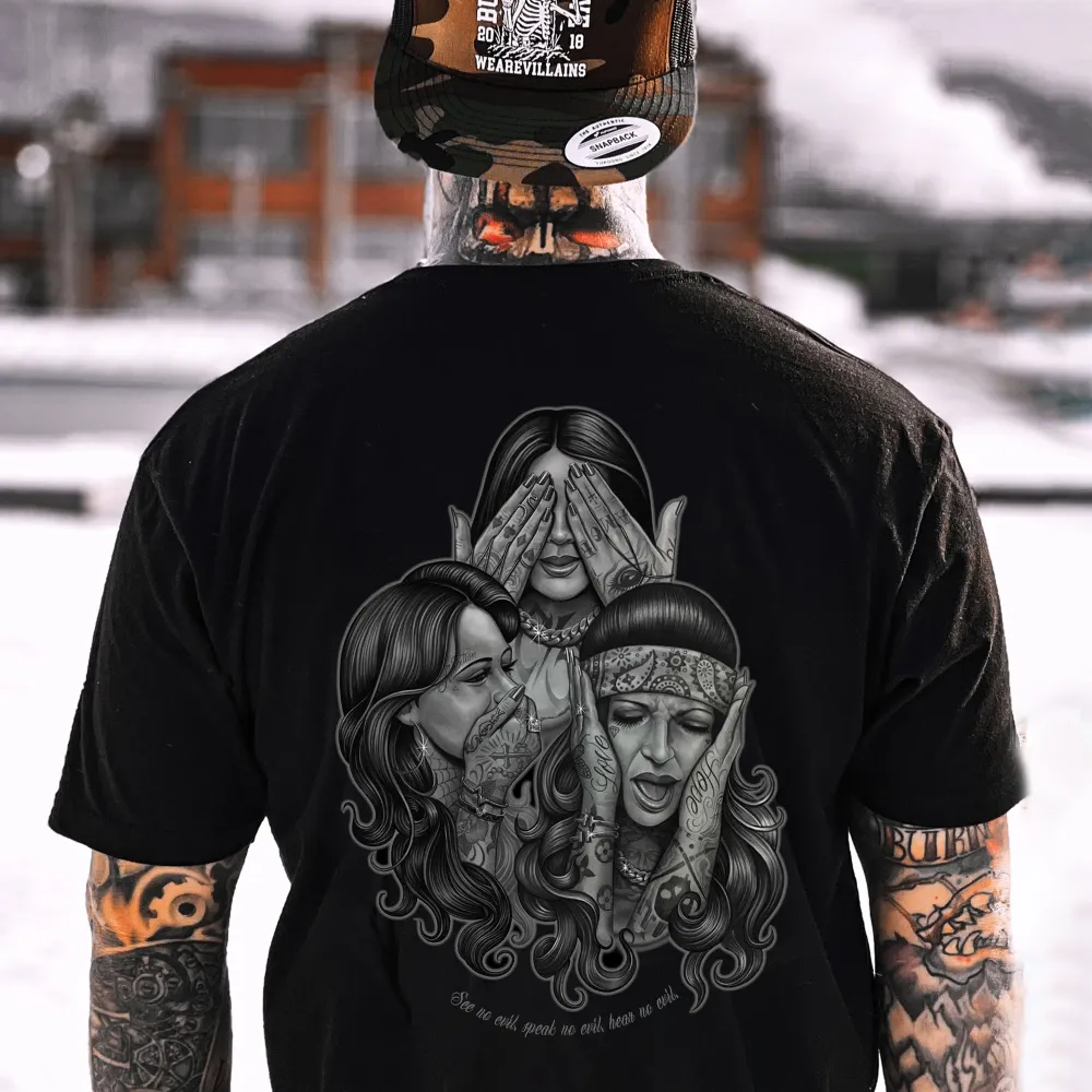 See No Evil Speak No Evil Hear No Evil Printed Men's T-shirt