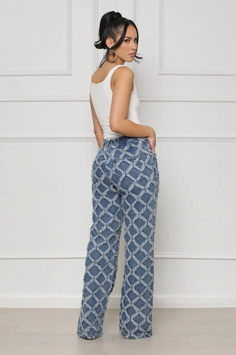 Diamond Distressed Jeans- FINAL SALE