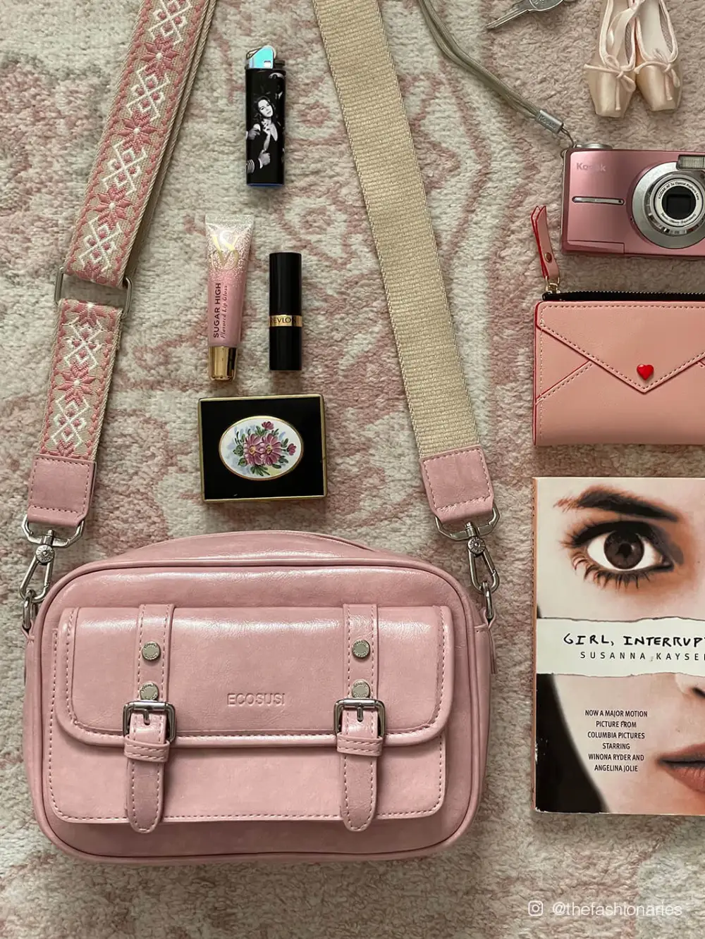 Mia Wide Strap Vegan Leather Crossbody Bag