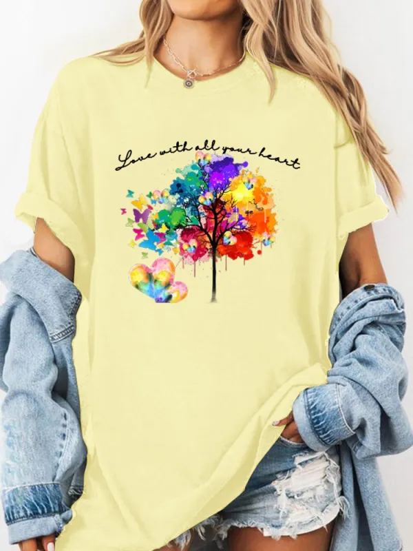 Vibrant Rainbow Tree Shirt, LGBTQ+ Pride Shirt