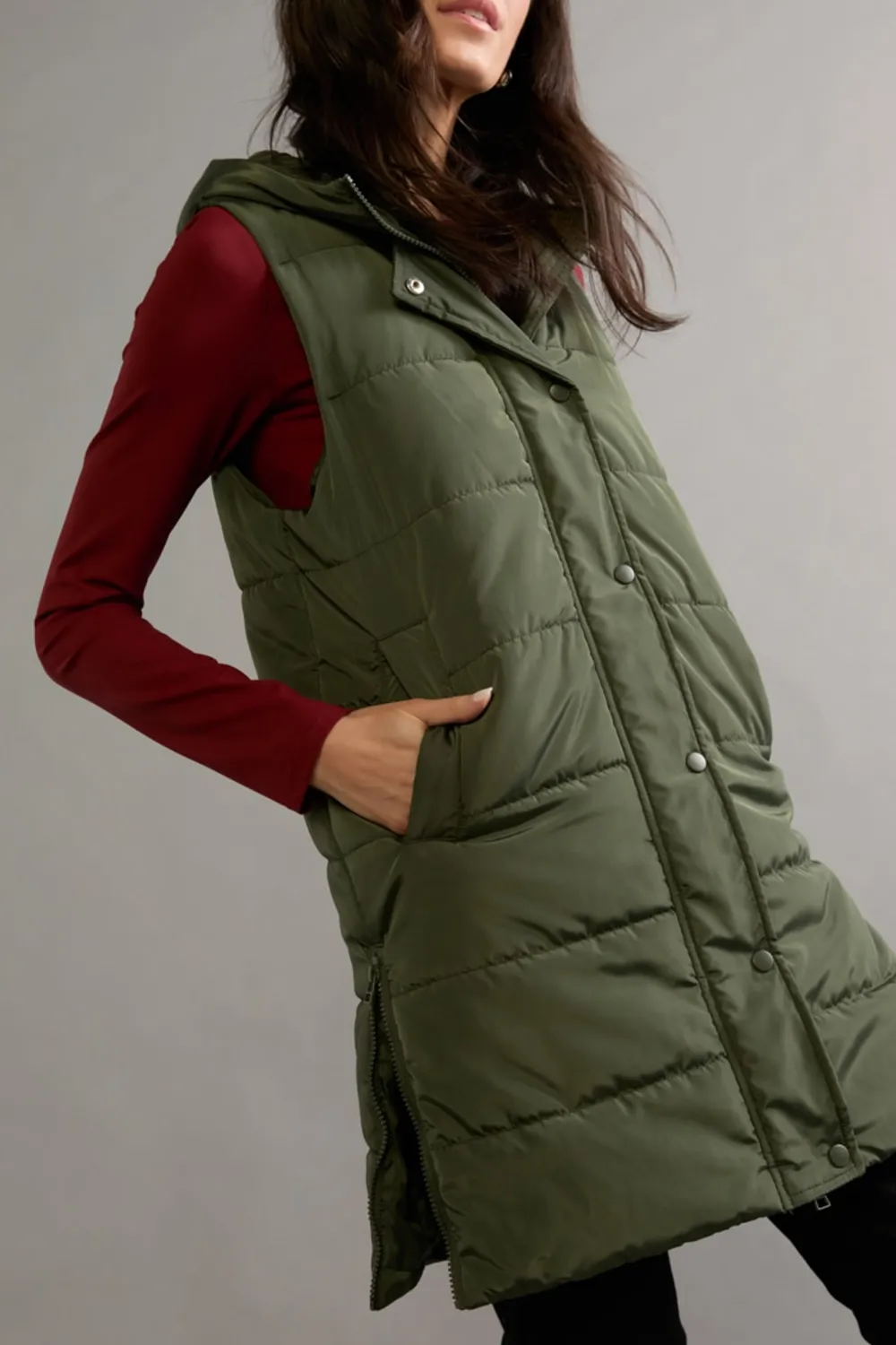 Marian Long Puffer Vest