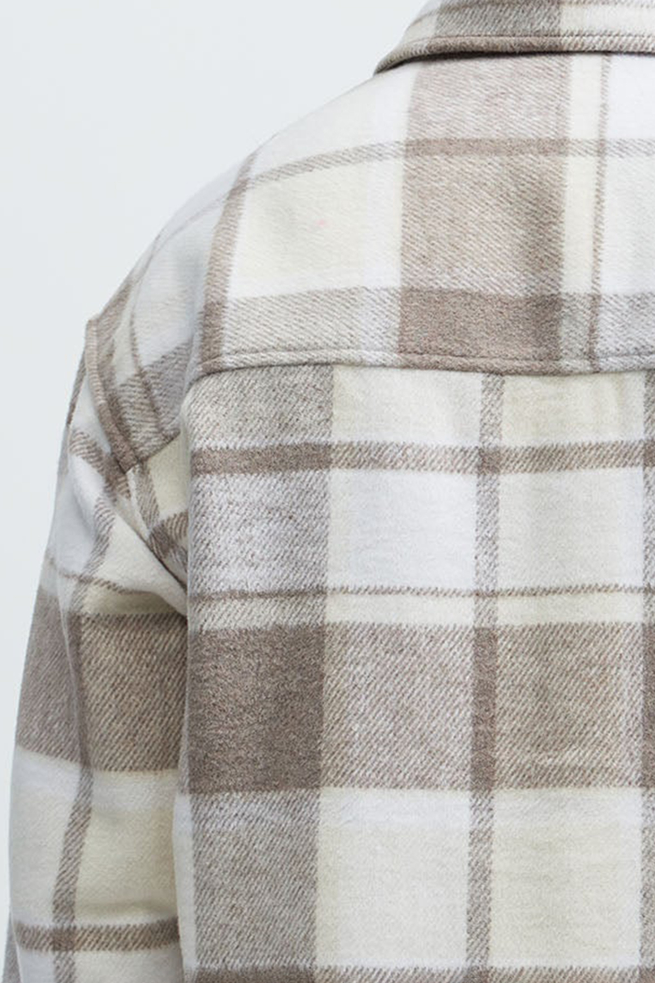 Wanted Plaid Shacket - Cream