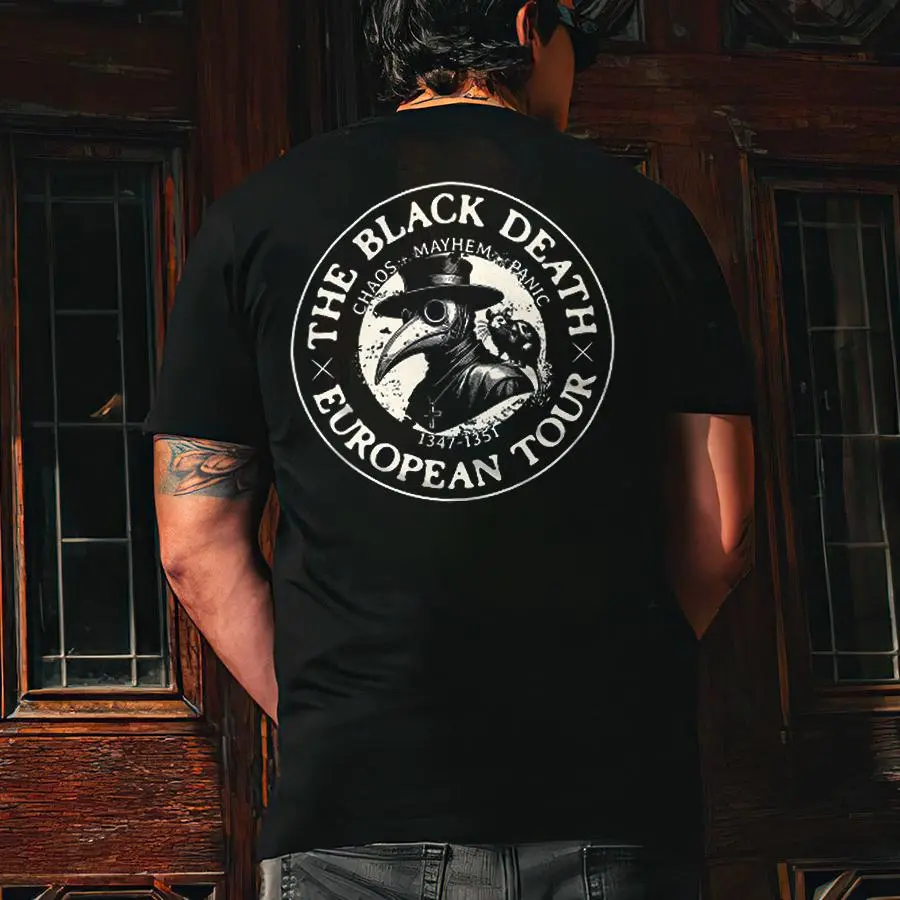 The Black Death European Tour Printed Men's T-shirt