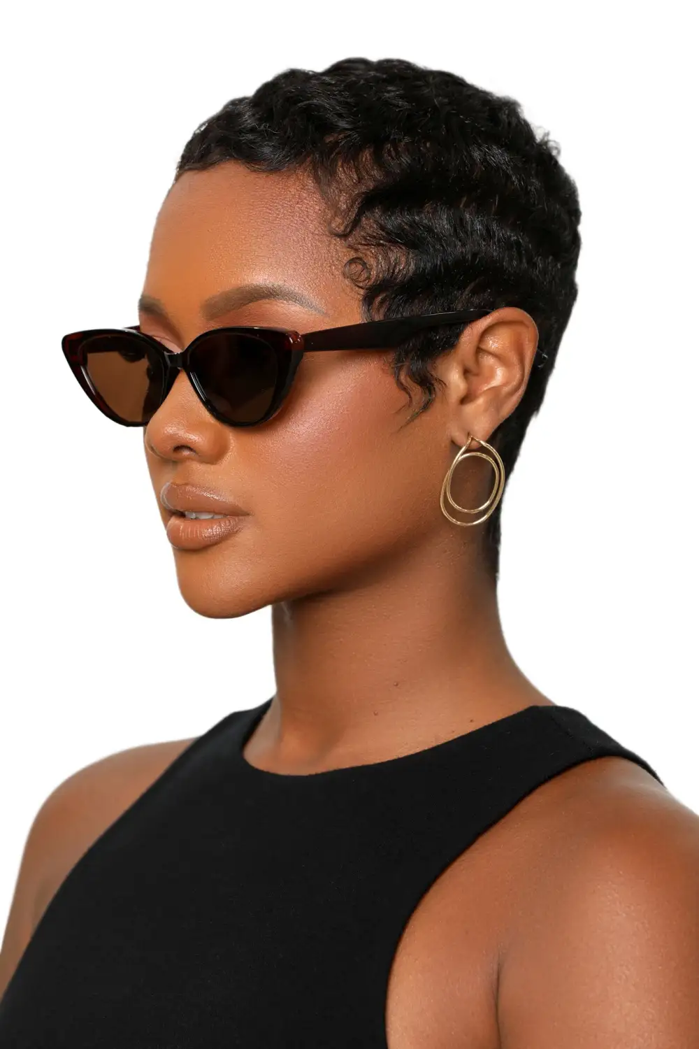 Kitty Glam Sunglasses (Brown)