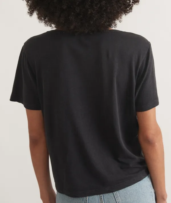 Hemp Cotton Faded Black Tee