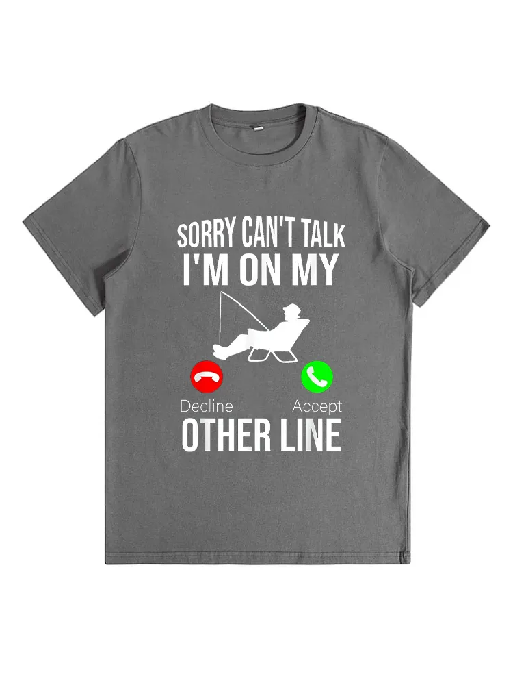 Sorry I Can'T Talk Dad Fishing T-Shirt
