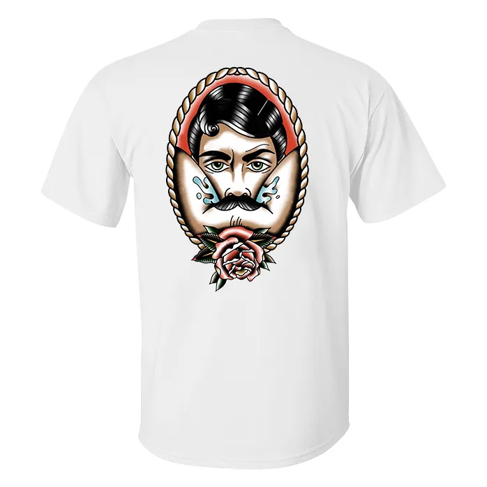Vintage Rose Print Men's T-shirt