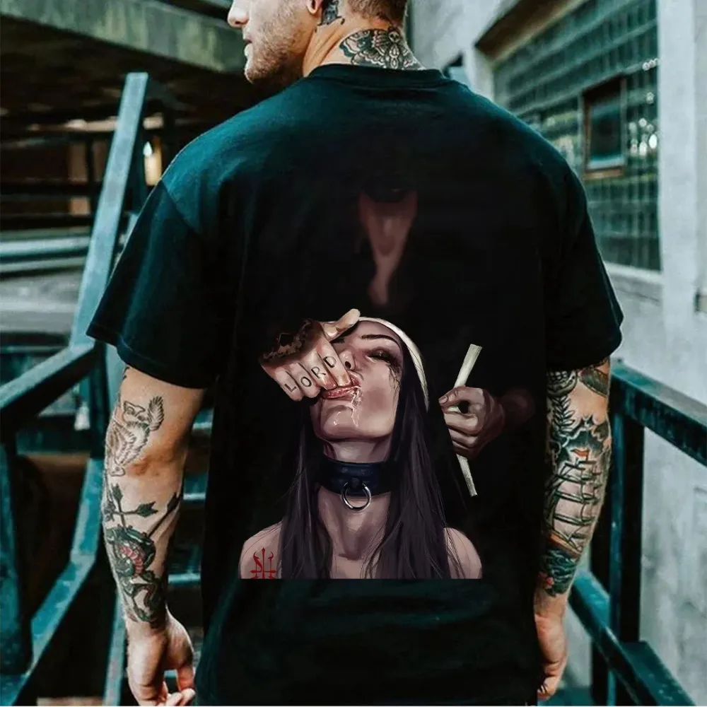 Unholy Nun Printed Men's T-shirt