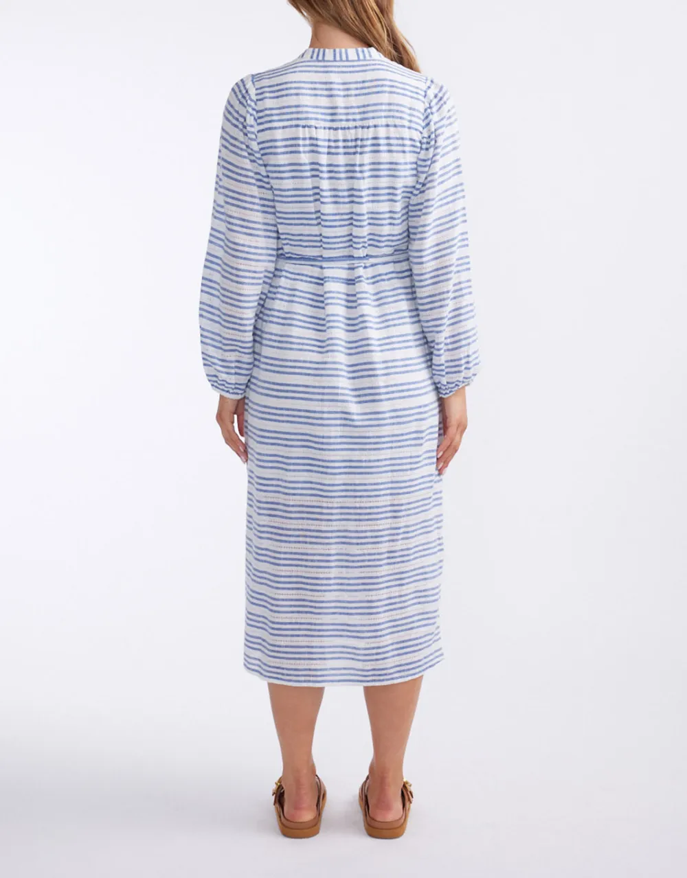 Palm Island Dress - Blue/White Stripe