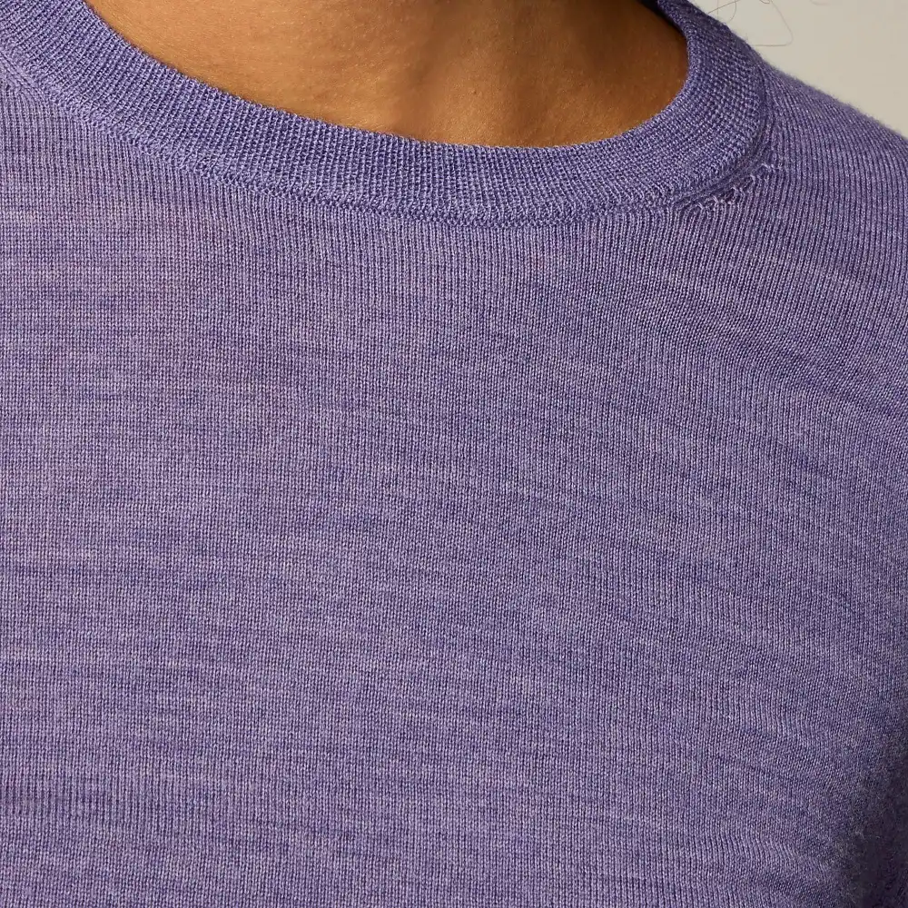 Ribbed cashmere cropped crewneck sweater