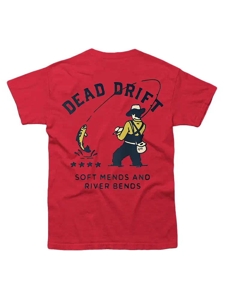 Fishing Man Print T-Shirt