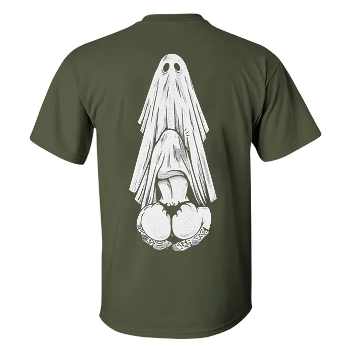 Oral Sex with Ghost Dirty Love Casual Black Print T-shirt