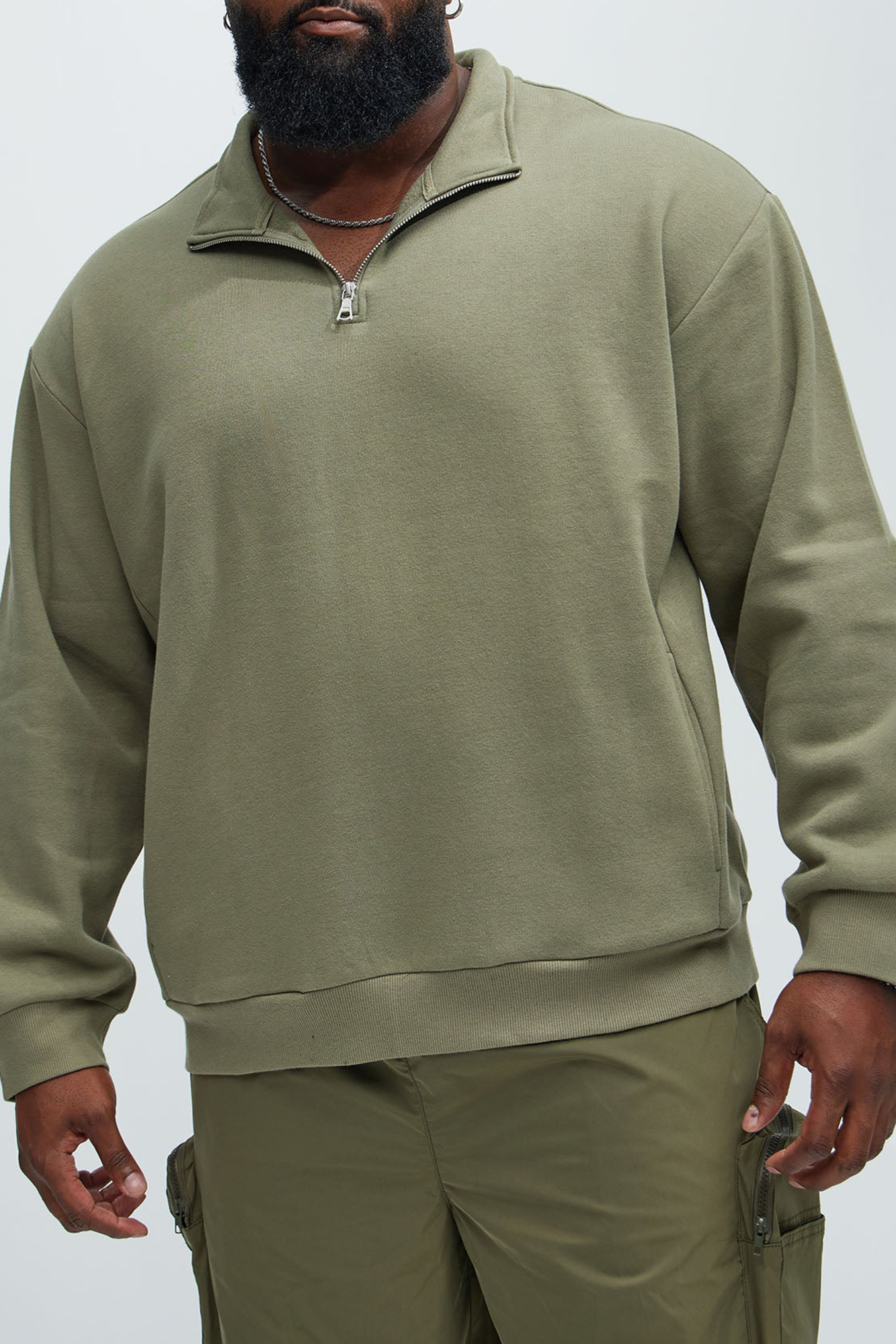 Quarter Zip Collar Sweatshirt