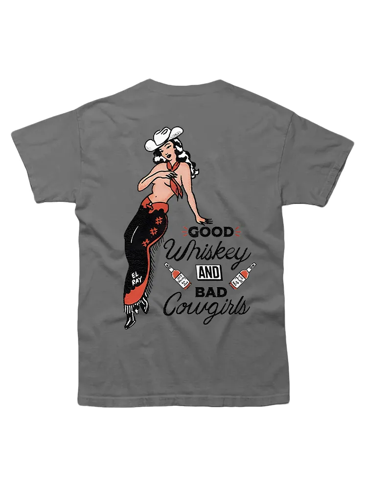 Girl And Beer Graphic Print T-Shirt