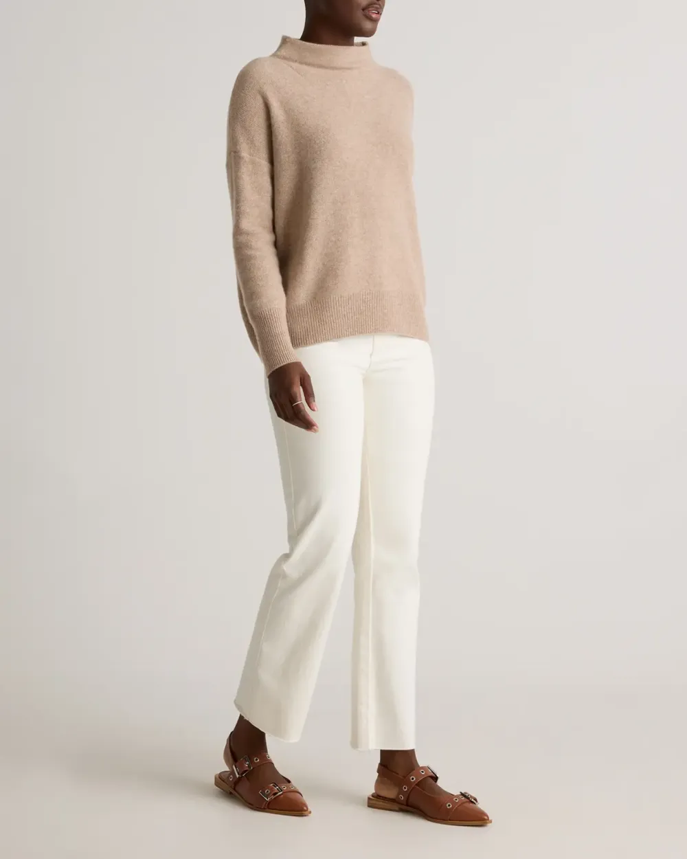 Funnel Neck Mongolian Cashmere Sweater