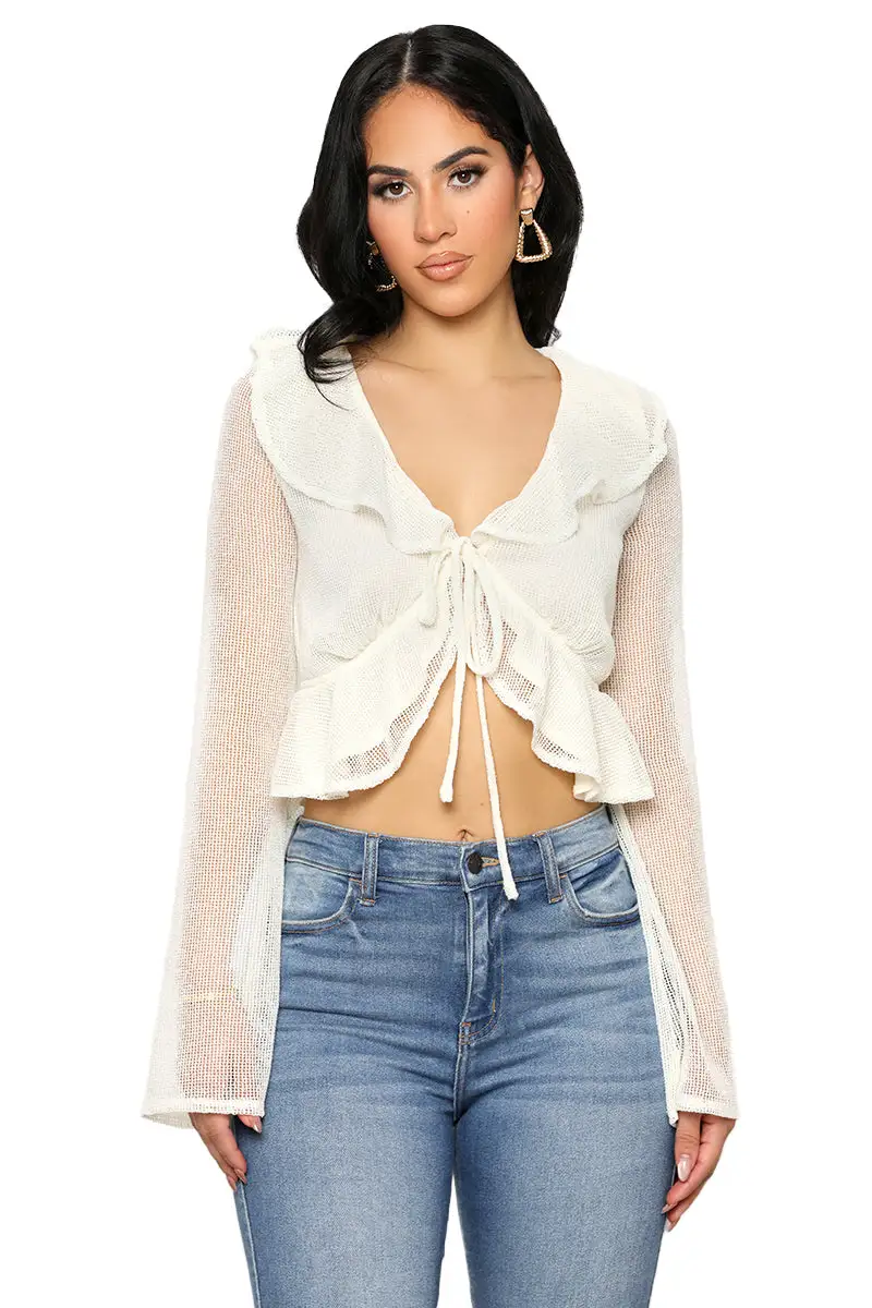 Summer Romance Top (Cream)-FINAL SALE