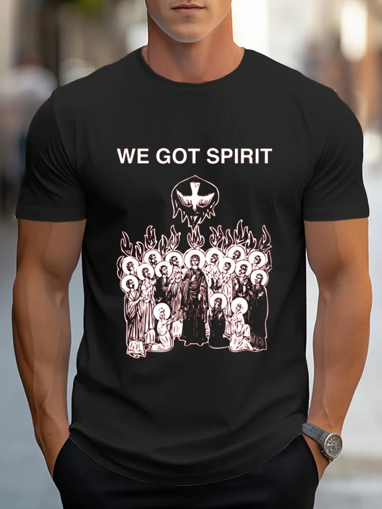 Men'S We Got Spirit Pure Cotton Short-Sleeved T-Shirt