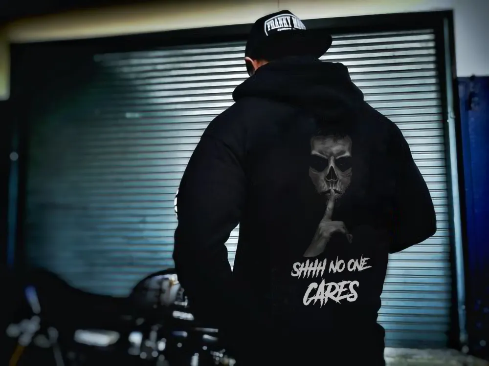 Shhh No One Cares Printed Men's Cozy Hoodie