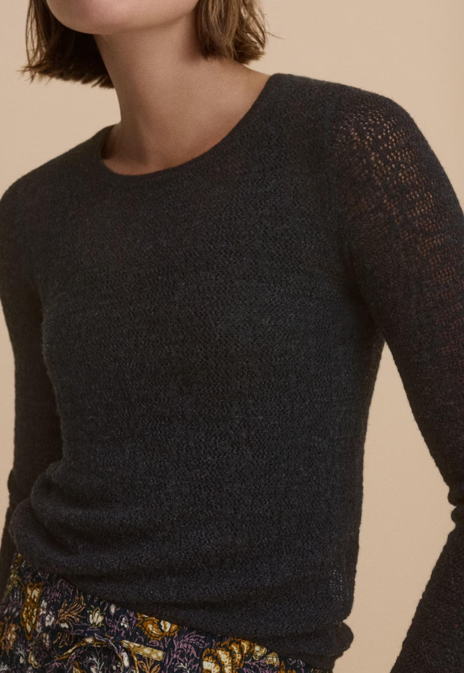 Lace-knit sweater
Merino wool