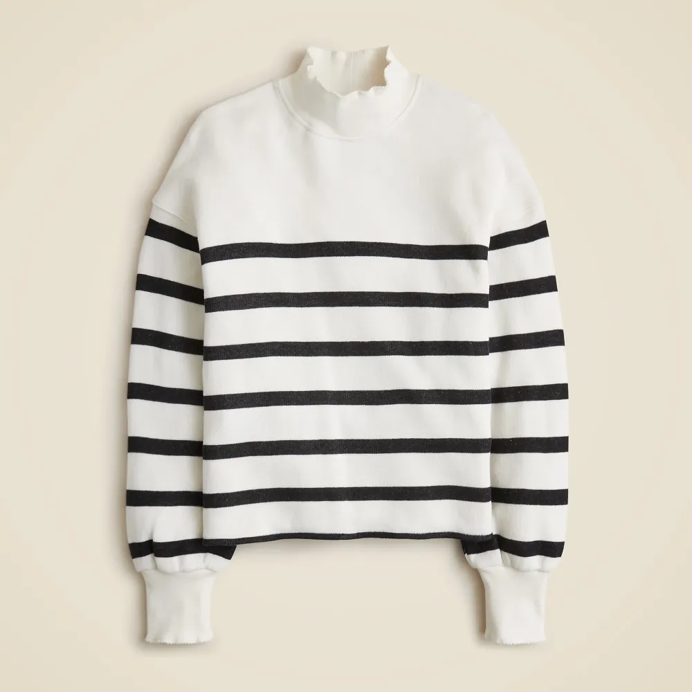 Heritage terry mockneck sweatshirt in stripe