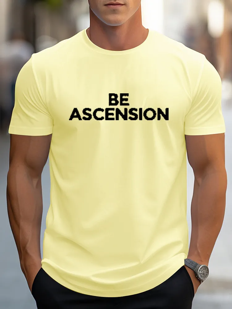 Men'S Be Ascension Pure Cotton Round-Neck Short-Sleeved T-Shirt