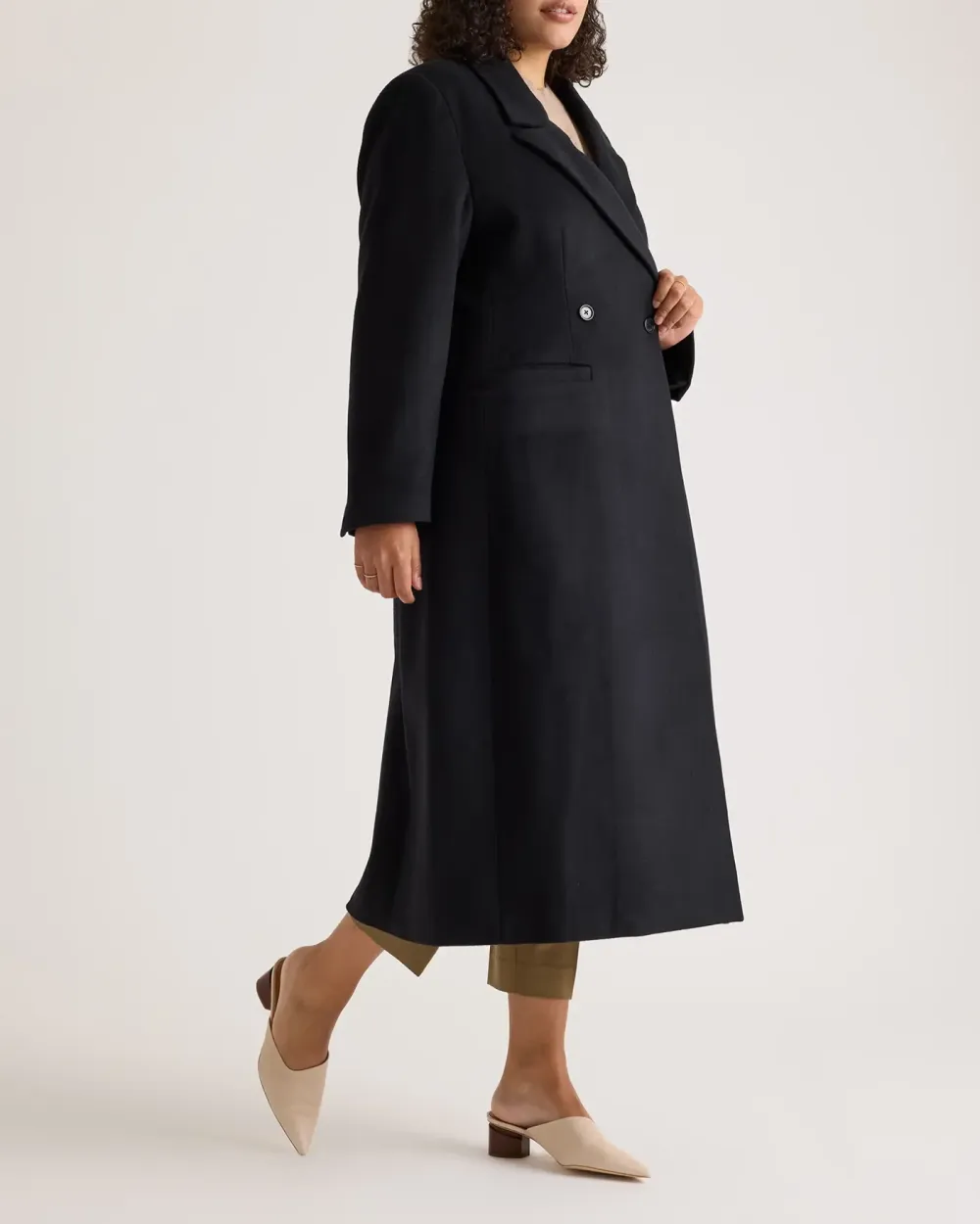 Slight Stretch Italian Wool Tailored Coat