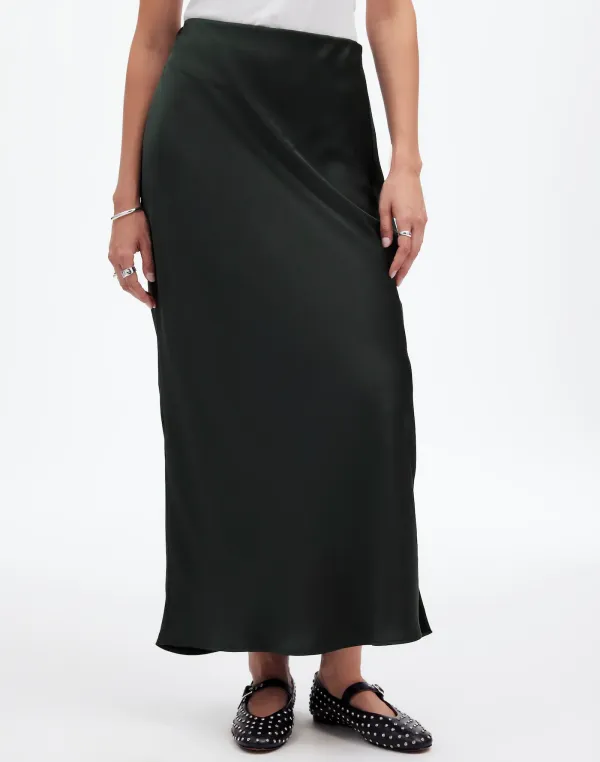 Satin Maxi Slip Skirt