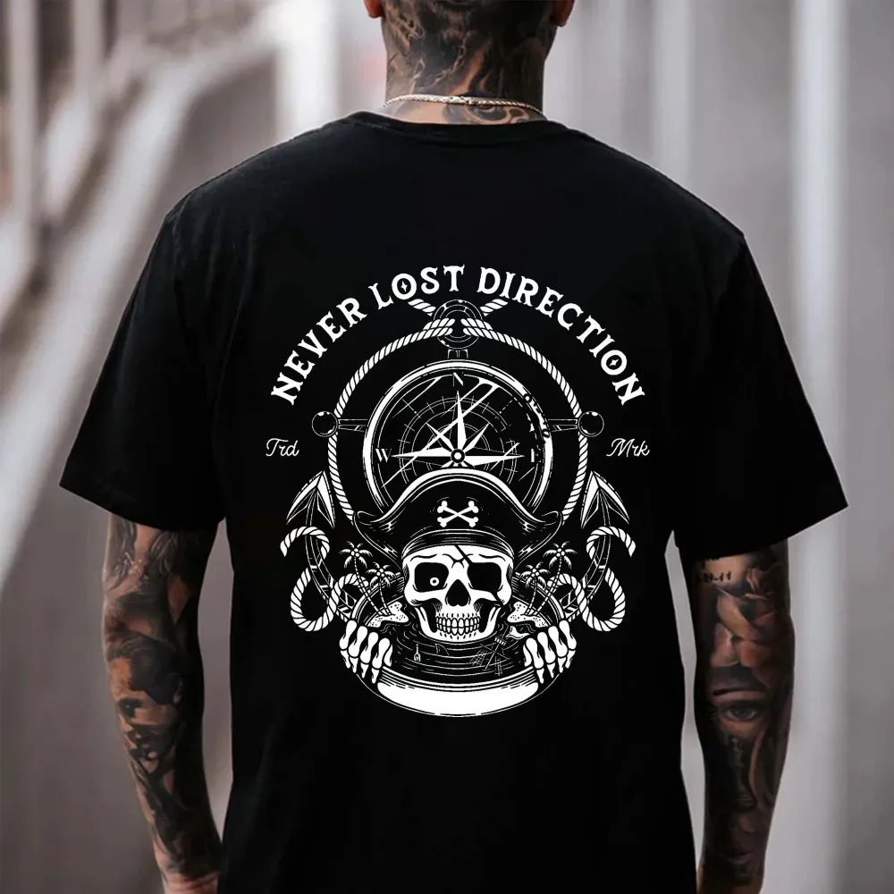 Never Lost Direction Printed Men's T-shirt