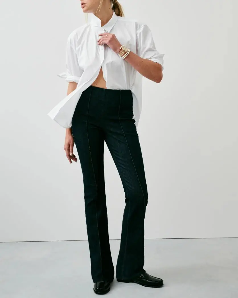 Raw Indigo Micro Flare Jeans