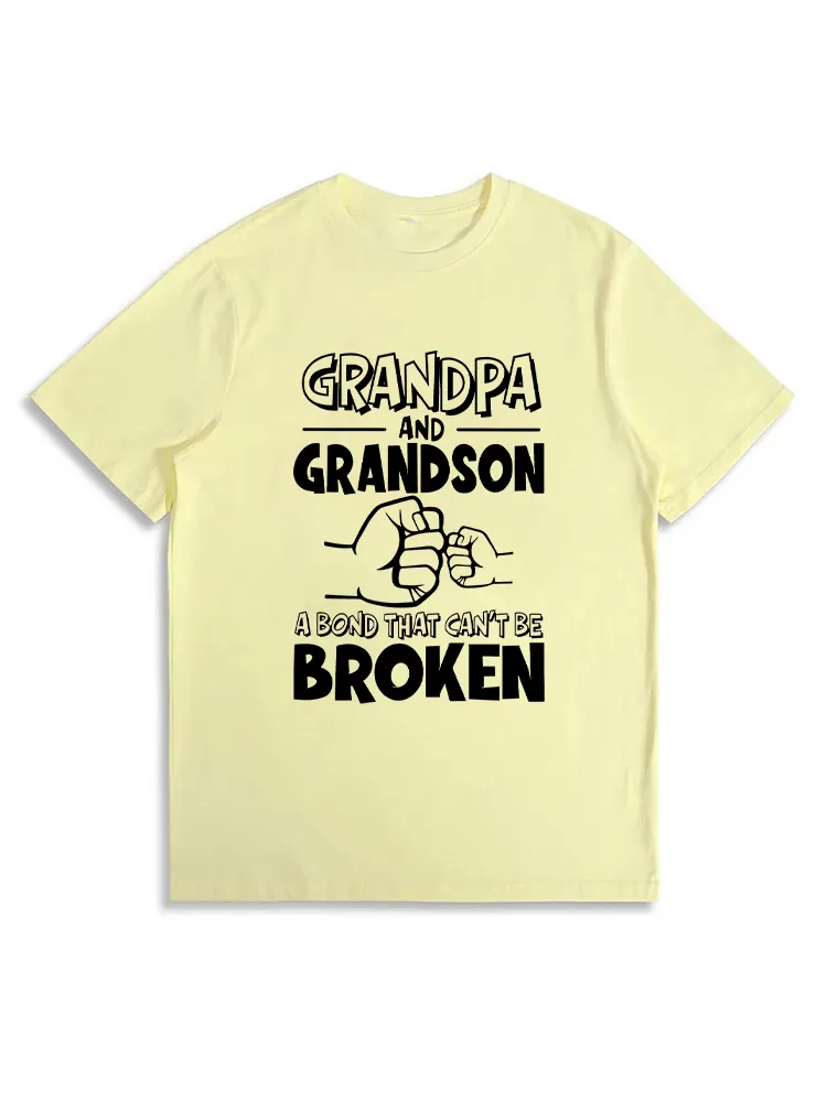 Grandpa & Granddaughter Bond Can'T Be Broken Fist Bump Meme T-Shirt