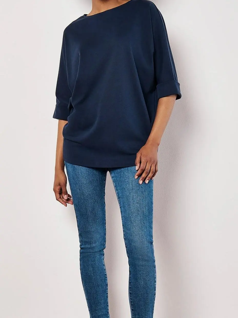 Jersey Knit Batwing Top