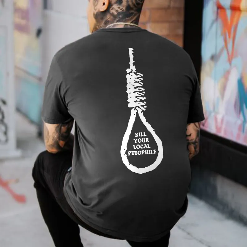 Kill Your Local Pedophile Printed Men's T-shirt
