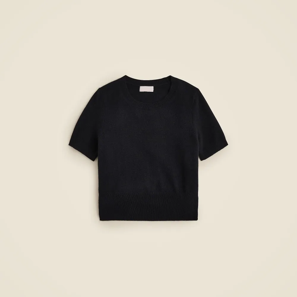 Cashmere shrunken T-shirt