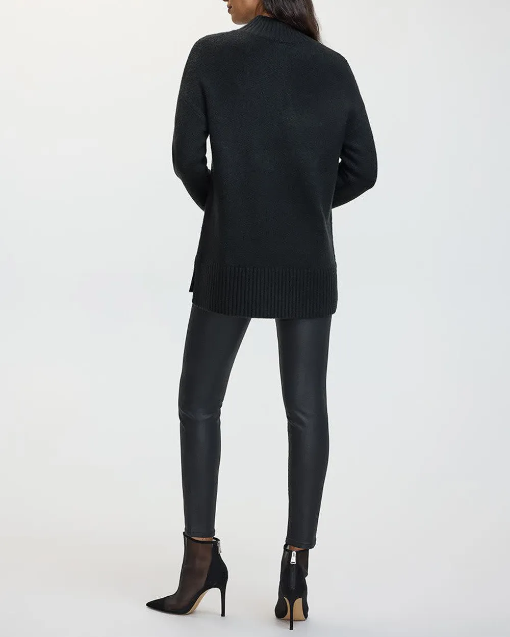 Long-Sleeve Mock-Neck PlushSoft Loose Tunic