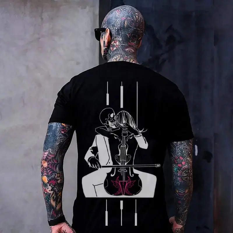 The Love Of A Cellist Printed Men's T-shirt